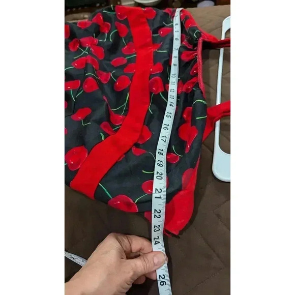 Women's halter style pinup style dress in Cherry Print by Go Lightly in size 4XL - Picture 6 of 7